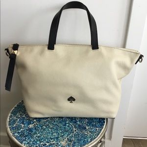 Kate Spade White Leather Bag $100